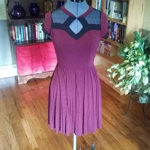 Lacy Maroon Dress
